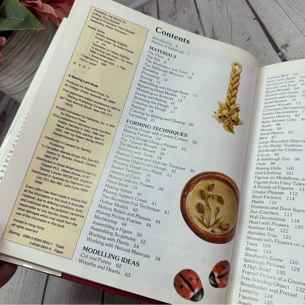 vintage 1991 Dough Crafts hardcover Book